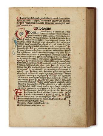 INCUNABULA  VORAGINE, JACOBUS DE. Legenda aurea sanctorum.  1481